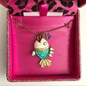 Betsey Johnson Turquoise Fish Necklace